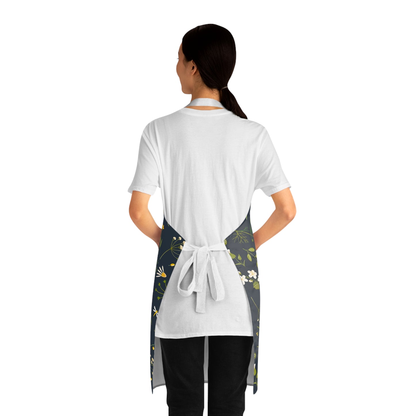 White Flower Apron
