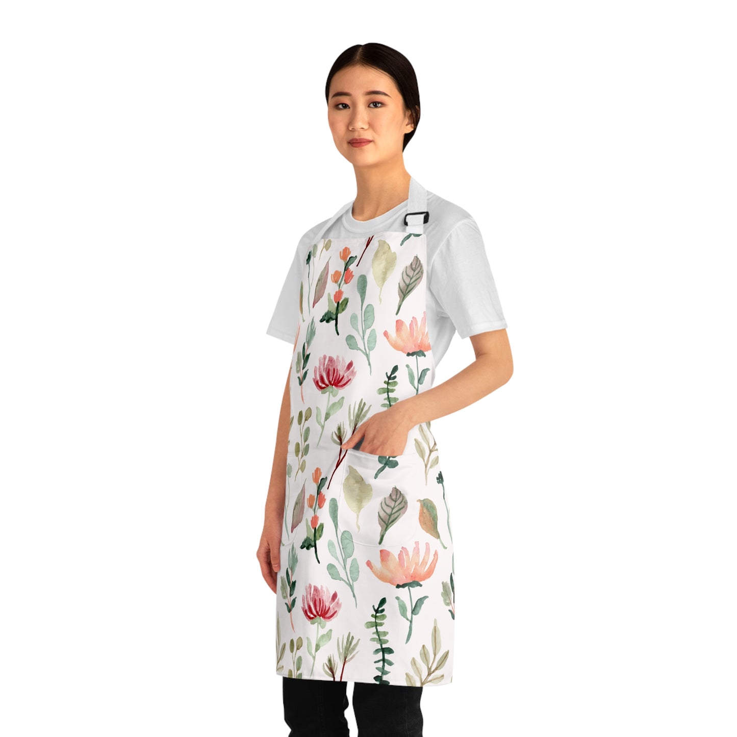 Pink Flower Apron