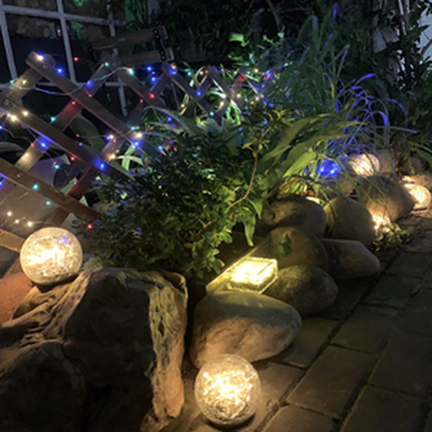 Cracked Glass Ball LED Solar Light