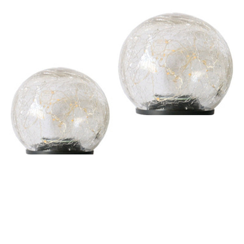 Cracked Glass Ball LED Solar Light