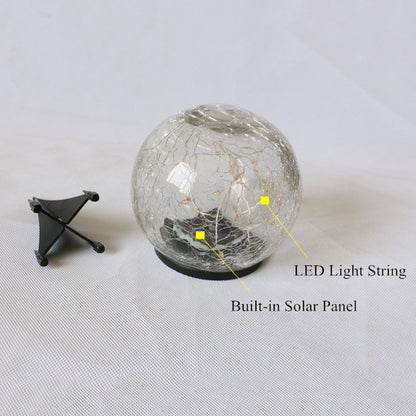 Cracked Glass Ball LED Solar Light