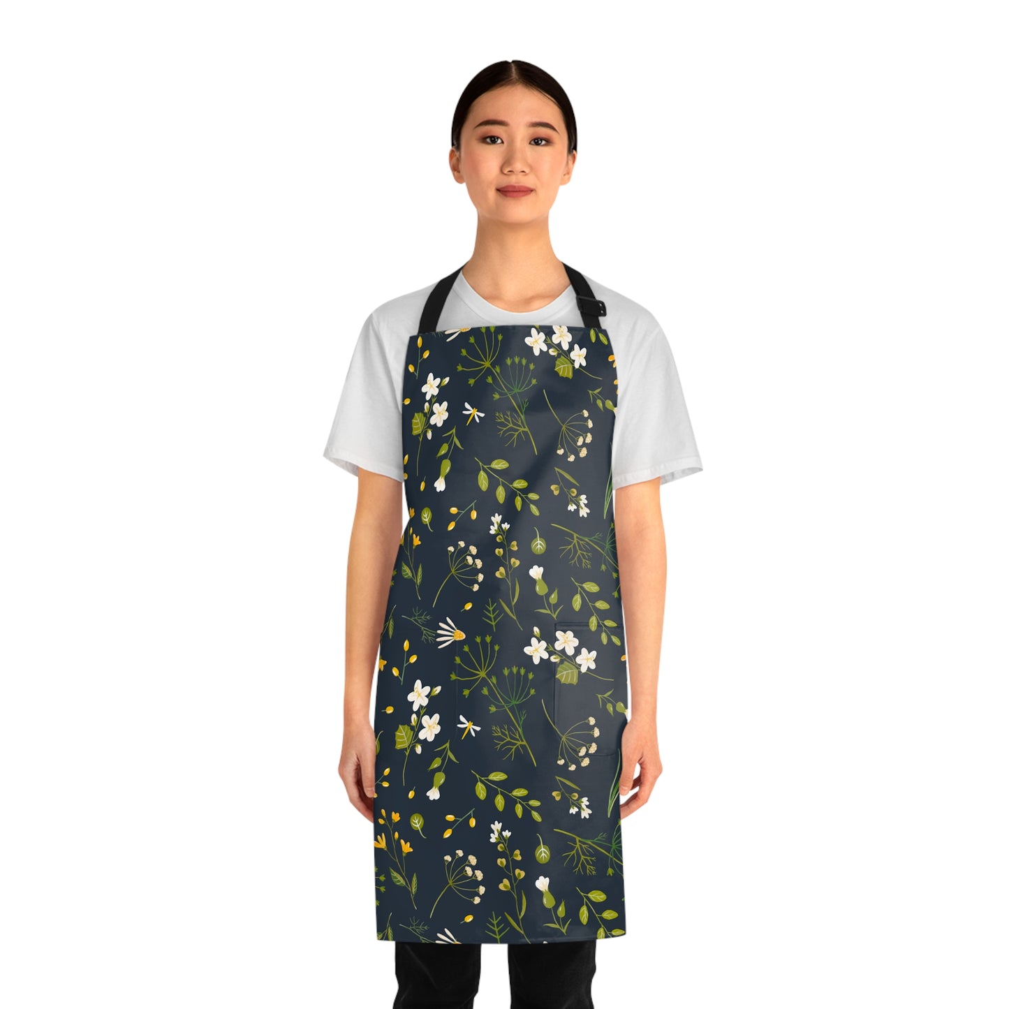 White Flower Apron