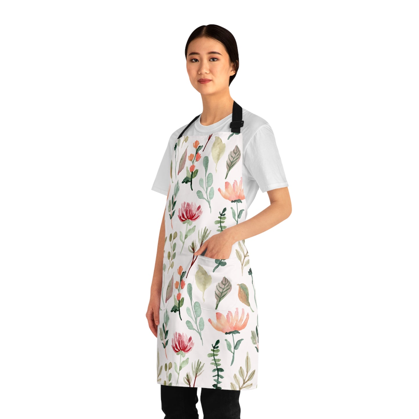 Pink Flower Apron