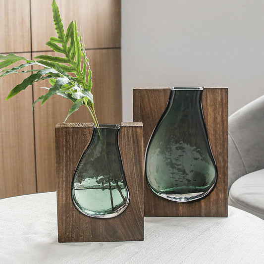 Nordic Tranquil Glasswood Vase