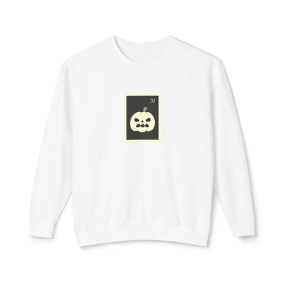 Halloween Pumpkin Stamp Lightweight Crewneck Sweatshirt