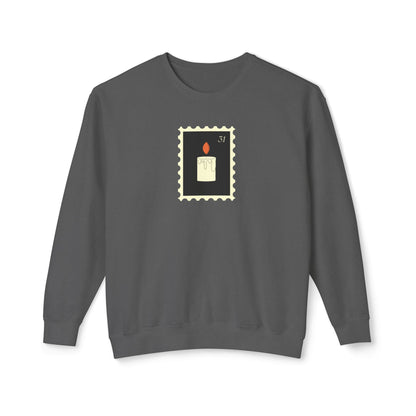 Halloween Candle Stamp Lightweight Crewneck Sweatshirt