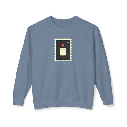 Halloween Candle Stamp Lightweight Crewneck Sweatshirt