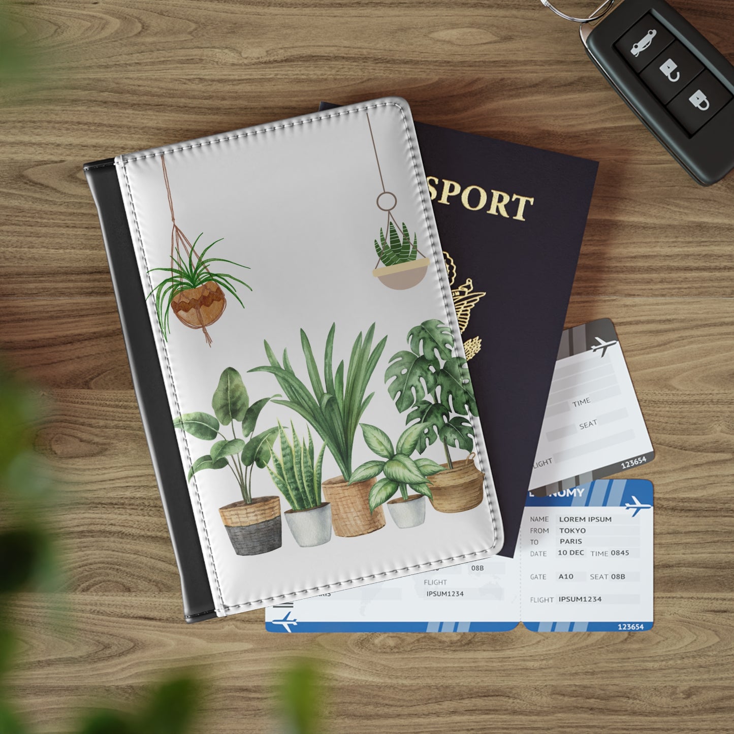 Passport Cover- Indoor Plant Design