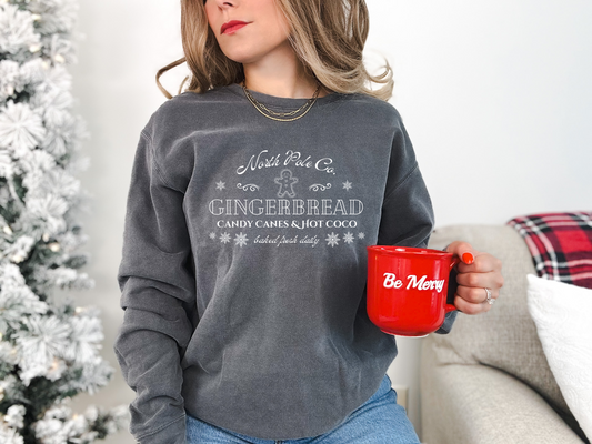 Christmas Gingerbread Lightweight Crewneck Sweatshirt